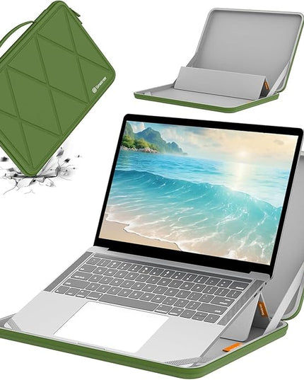 Smatree MS94 Hard EVA Protective Sleeve with Stand Compatible for 16 inch Lenovo ThinkPad T16 Gen 2/1, for ThinkPad X1 Extreme Gen4/ThinkPad P16s Gen 3/2, for 16 inch IdeaPad Flex 5i/5 2-in-1, Green
