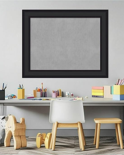 Amanti Art Black Framed Magnetic Board 23x29 Medium Vision Board for use with Magnets, 100% Metal Sheet to Display Items as Office Decor or for Home Organization in mudroom, Kitchen or Kids Room