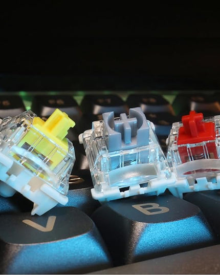 GATERON G Red Pro V3.0 Pre-lubed 5pin Linear Switch for SMD RGB MX Mechanical Gaming Keyboard Switches (110 Pcs-5pin, Red)
