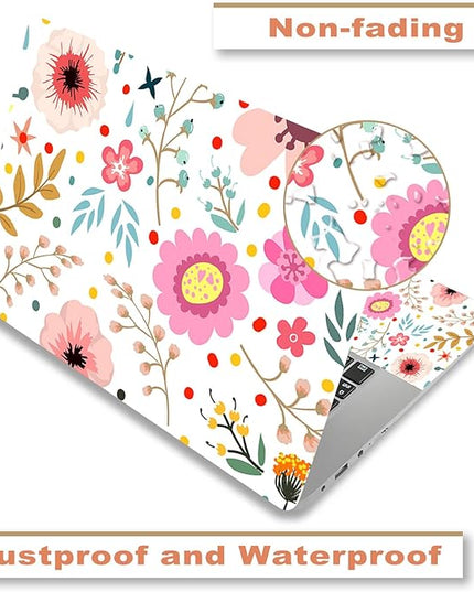 Laptop Skin Sticker Decal,12" 13" 13.3" 14" 15" 15.4" 15.6 inch Laptop Vinyl Skin Sticker Cover Art Protector Notebook PC (2 Wrist Pad Skins Included), Decorative Waterproof, Flower Plants
