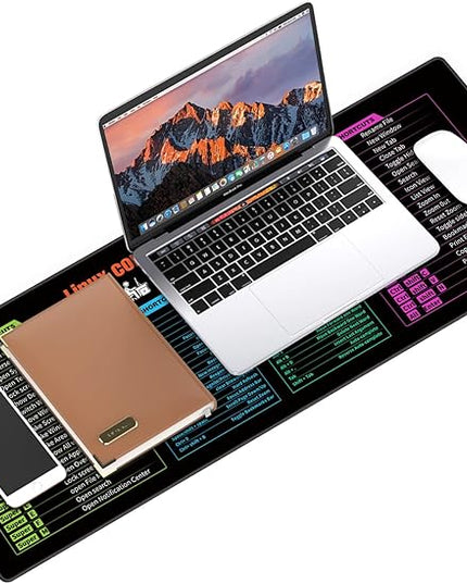 Galdas Gaming Mouse Pad XXL XL Large Long Extended Big Mousepad Non-Slip Rubber Keyboard Mouse Pad with Stitched Edges for Laptop Home Office (31.5x11.8x0.08 Inch) -Notes