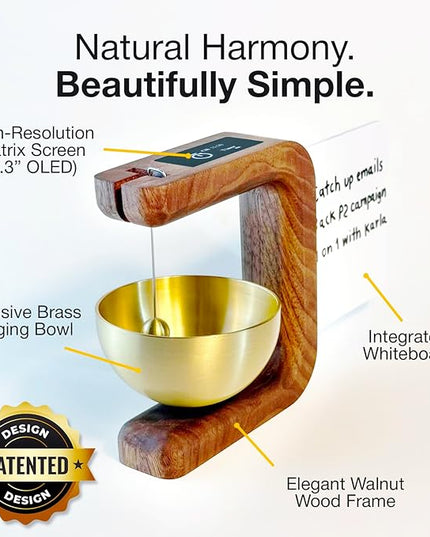 Pro Timer P2 - Elegant Wooden Pomodoro Timer - an Original Productivity Tool with Magnetic Memo Board – High-End Quality Desk Device for Focus, Meditation & Productivity - Ideal for Work & Study