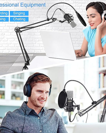Microphone Arm,Aokeo AK-35 Microphone Desk Stand-Microphone Suspension Boom Scissor Arm Stand For Blue Yeti,Blue Snowball iCE,QuadCast,Elgato