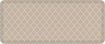 GelPro Anti-Fatigue Designer Comfort Kitchen Floor Mat, 20x48, Trellis Khaki Stain Resistant Surface with 3/4” Thick Ergo-Foam Core for Health and Wellness
