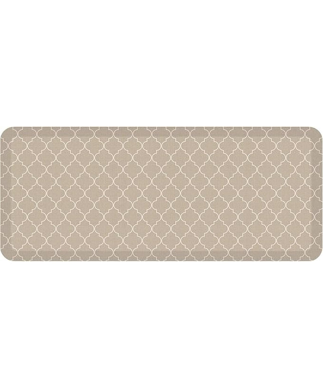 GelPro Anti-Fatigue Designer Comfort Kitchen Floor Mat, 20x48, Trellis Khaki Stain Resistant Surface with 3/4” Thick Ergo-Foam Core for Health and Wellness