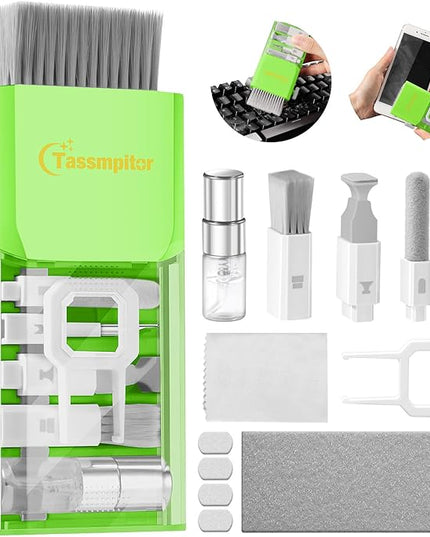 Laptop Screen Keyboard Cleaner Kit, All in 1 Electronics Cleaning Tool for MacBook iPad iPhone Pro Cell Phone, Brush Tool for Tablet, Computer, PC Monitor,TV Camera Lens with Patent, Green