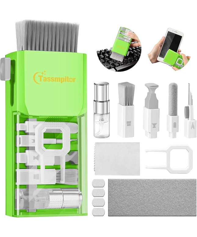Laptop Screen Keyboard Cleaner Kit, All in 1 Electronics Cleaning Tool for MacBook iPad iPhone Pro Cell Phone, Brush Tool for Tablet, Computer, PC Monitor,TV Camera Lens with Patent, Green