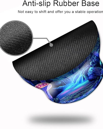 Ergonomic Mouse Pad with Wrist Support,Mouse Pad with Wrist Rest,Relieve Wrist Pain Mousepad Non-Slip Rubber Base,Mouse Pads for Desk,Computers,Laptop,Office,Home,Wonderland