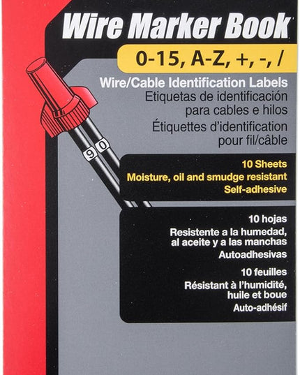 Gardner Bender 42-028 A-Z, 0-15 and Symbols Pocket Pack Wire Markers