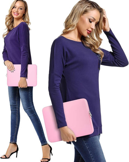 Laptop Sleeve 15.6" for MacBook Pro 16 inch Mac Air 15 inch M4 M3 Compatible with Hp Lenovo Dell Acer Computer Laptop Bag Sleeve Carrying Case Cover Protective Skin 15.6-16 inch Accessories, Pink