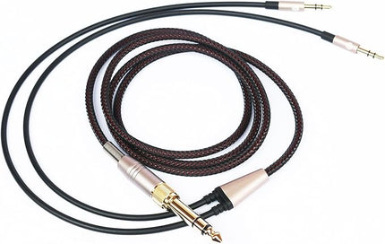NEW NEOMUSICIA Replacement Cable Compatible with Hifiman HE4XX, HE-400i (The Latest Version with Both 3.5mm Plug) Headphones 3.5mm / 6.35mm to Dual 3.5mm Jack Male Cord 3meters/9.9ft