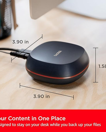 SanDisk 8TB Desk Drive SSD – Desktop External Solid State Drive, Up to 1000MB/s, USB-C, USB 3.2 Gen 2 - SDSSDT40-8T00-NA25