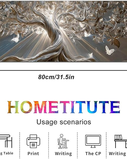 Mouse Pad Gaming Mousepad 31.5 x 11.8 Inch Desk Mat Large Keyboard Pad for Home and Office Desk Accessories Setups with Radiant Tree Artwork and Smooth Diatomite XL Mouse Mat