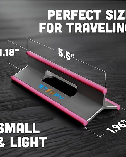 Steepy Portable Laptop Stand for Desk – Adjustable Height, & Portable Laptop Holder – Ergonomic Computer Stand for Cooling & Comfort – Slip-Proof, Sturdy Design – Universal Fit for 13-17 Inch Devices