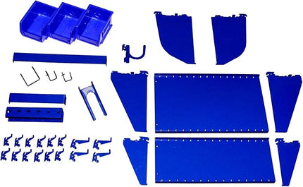 Wall Control Slotted Tool Board Workstation Accessory Kit Pegboard and Slotted Tool Board – Blue (Pack of 3)