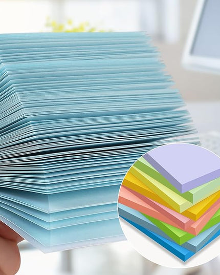 (18 Pads) Sticky Notes 3x3 inch, Self-Stick Pads Pastel Colors Sticky Note, Recyclable, Easy to Post for Home, Office, Notebook