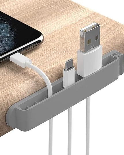 pzoz Cable Clips, 3 Pack Cord Organizer Charger Cable Management for Organizing Home Office Desk Phone Car Cable Wire, Self Adhesive Cord Holders (Gray)