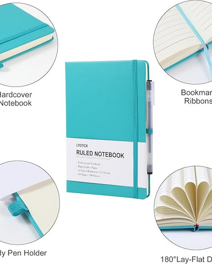 20 Pack Journals for Writing College Ruled Notebooks Journal in Bulk, Hardcover Notebooks (200Pages) for Note Talking, Lined Bullet Journals for Home School Office, 5.7"x8.4", Emerald