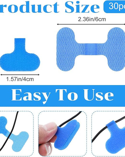 30 Pcs Multi Color Cable Labels, 6 Colors Write On Wire Labels Cord Label for Electronic Cable Management Writable Cord Tag Self-Adhesive Nylon Wrap-It Cables Label for Computers Cables Identification