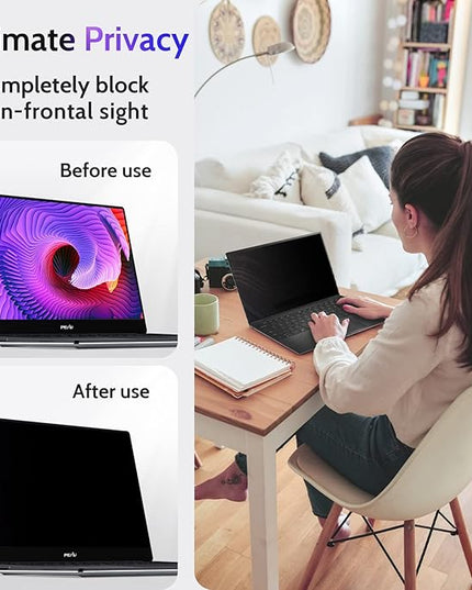 Peslv 13.3 Inch Laptop Privacy Screen for 16:9 Computer Monitor, Anti Glare Blue Light Filter Protector, Removable 13 In Security Shield Compatible with Lenovo Hp Dell Acer Asus Thinkpad Envy Xps
