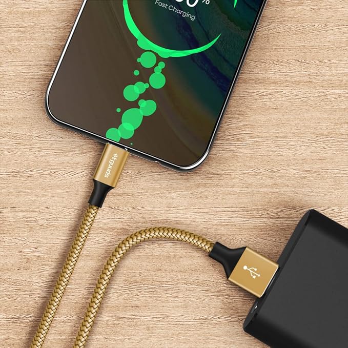 etguuds USB A to USB C Cable 4ft, 2-Pack, 3A Fast Charging Type C Charger Cord for iPhone 17 16 15 Pro Max 16e 17 Air, Samsung Galaxy S25 S24 S23 S22 S21 S20 A17 A16 A56 A55 Flip Fold, Gold