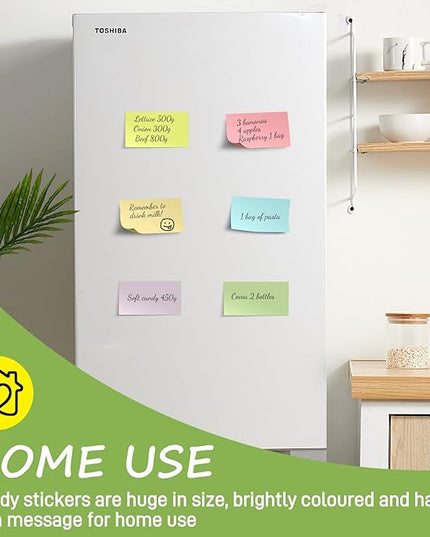 960 Sheets 3x5 Inches Large Sticky Notes,Self-Stick Post Stickies Colorful Super Sticking Power Memo Pads for Teacher Supply,School and Office