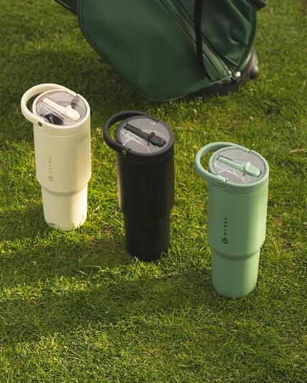 HydroJug Sport - Stainless Steel Tumbler with Straw, Vacuum Insulated, 40oz Leakproof Water Bottle, Ergonomic Design, Reusable, Dishwasher Safe, Rubber Base, Durable for Gym or Outdoors, Sage