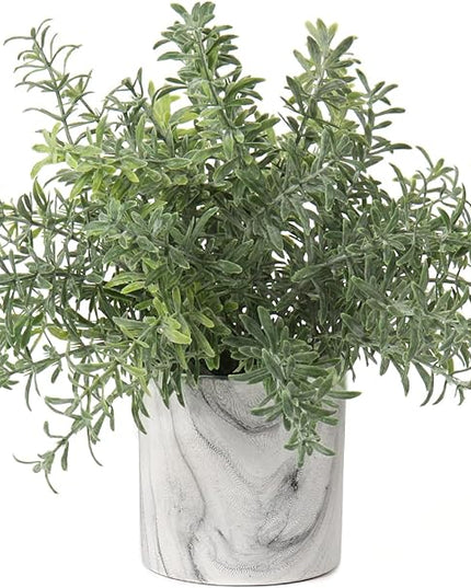 Hollyone Faux Plants Indoor Artificial Mini Potted Plants Plastic Green Plant Small Fake Plants Eucalyptus Decor in Pots for Home Table Room Bathroom Decor