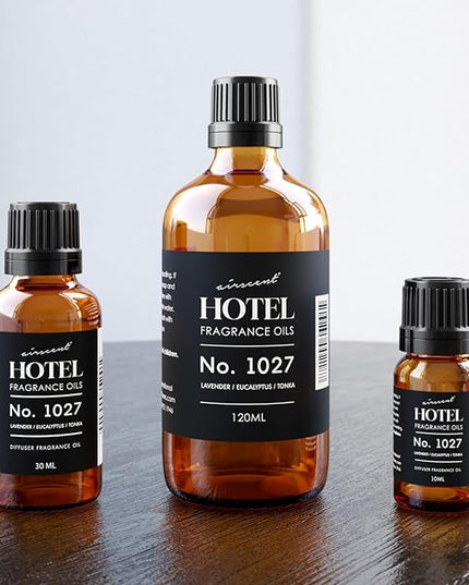 AirScent Hotel Diffuser Oil No. 1027 Inspired by The Zen Hotel Scent - Premium Fragrance Oil for Ultrasonic and Waterless Diffusers and Crafting - 10 mL, 0.34 fl oz Glass Bottle with Dropper