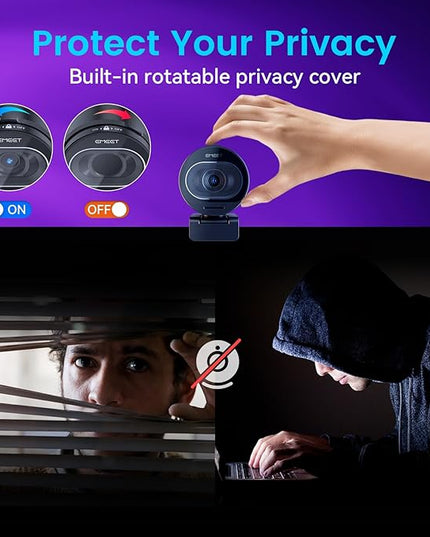 EMEET S600 4K Webcam for Streaming - Sony 1/2.55'' Sensor, PDAF Autofocus, 1080P@60FPS, 2 Noise Reduction Mics, Built-in Privacy Cover, 73° FOV, Streaming Camera for Live Commerce/Gaming/Beauty