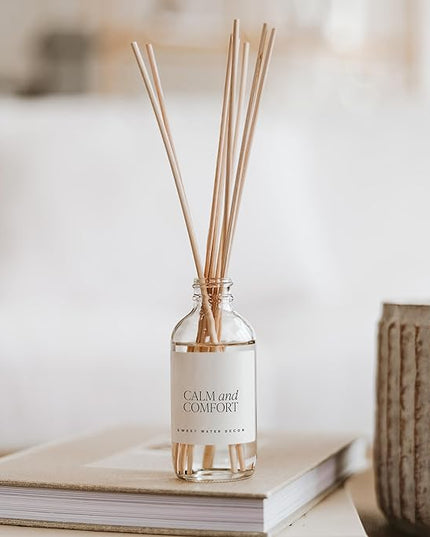 Sweet Water Decor Calm and Comfort Reed Diffuser Set | Lavender, Patchouli, Eucalyptus Spa Scented Diffusers | Air Freshener | Housewarming Gift | Aromatic Stress Relief