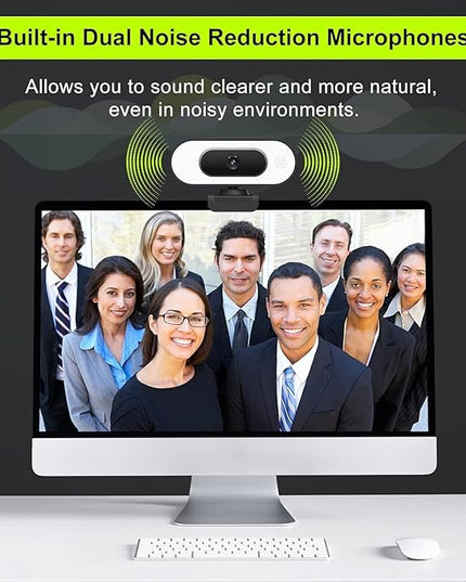 Webcam with Ring Light Microphone - Streaming Web Camera, 1080P Full HD Pro Camera for PC Mac Laptop Desktop, USB Computer Webcam with Privacy Cover and Tripod for Zoom Meeting Skype Teams Twitch