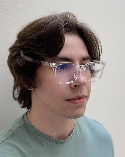 VISOONE Blue Light Blocking Glasses Square with Anti Computer Glare for Gaming Women and Men MONTANA