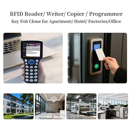 300CD RFID Reader Writer Black (RFID Copier Multi-Frequency RFID Writer RFID Card Reader Smart Card Decoder with Free Software and USB for Access Control Home Security)