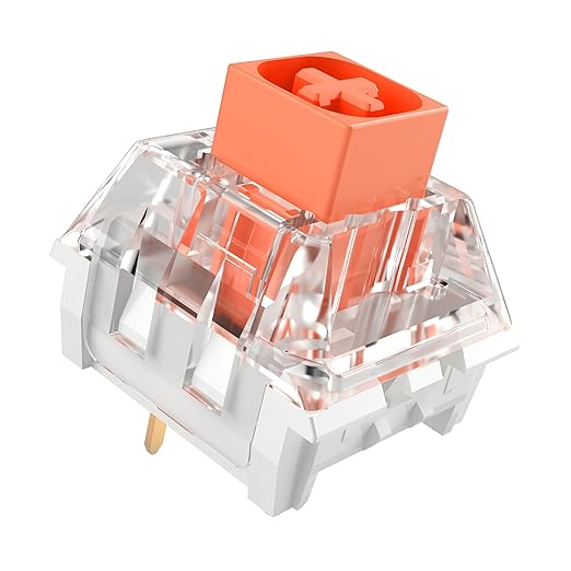Kailh Box Heavy Orange Switches for DIY Mechanical Keyboard,3-pin/60gf Tactile/RGB/LED/IP56 Water&Dustproof/Long Life switches(Orange,72pcs)