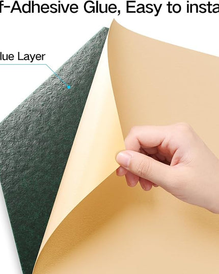 12 Pack Self-Adhesive Acoustic Panels 12" X 10" X 0.4" - Sound Proof Foam Panels with High Density, Y-Lined Design, Flame Resistant, Absorb Noise and Eliminate Echoes(Ink Green)