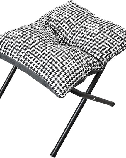 Foldable Foot Rest Stool for Under Desk or Sofa - Office Footrest Ottoman, Portable Leg Rest for Home & Office (Houndstooth)