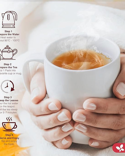 Premium Happy Throat Herbal Tea – 135 Bags Of Supper Tea Blend: Marshmallow Root, Slippery Elm & Ginger – Dry & Sore Throat Relief – Caffeine-Free, No Honey, No Citrus – No Sugar