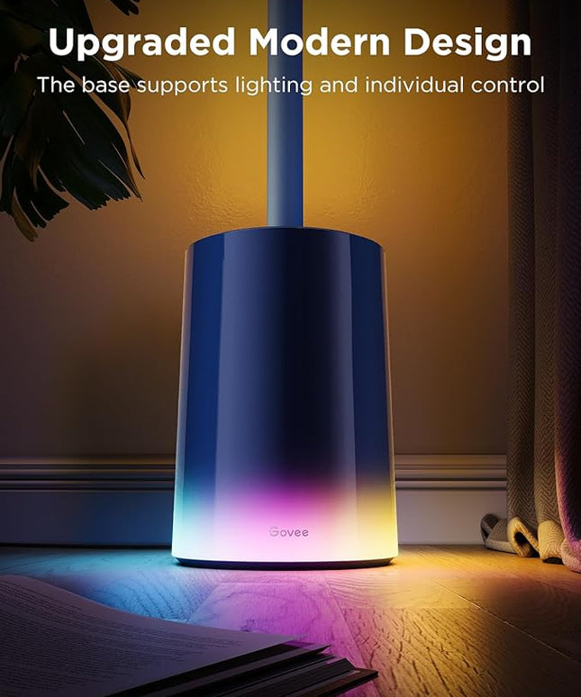 Govee Floor Lamp 2 with Matter, RGBIC, Warm Cool White LED, Alexa Compatible, 1725lm, Music Sync, Scene Modes, Smart Floor Lamp for Living Room, Bedroom, Blue(1 Pack)