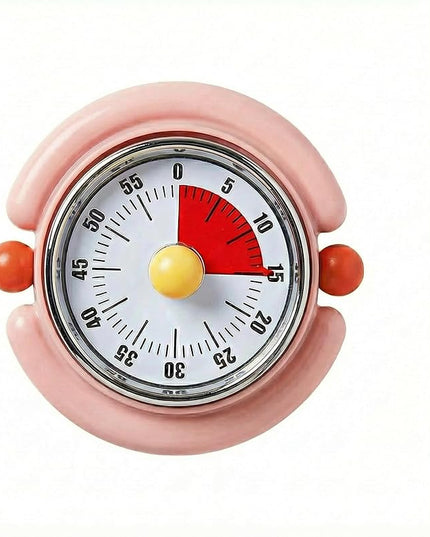 Visual Timer, Cute Magnetic Mechanical Kitchen Timer for Cooking, No Batteries Required, 60-Minute Countdown Clock for Study, Classroom, Baking, Yoga, Pomodoro - Loud Alarm