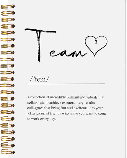 Team Definition Notebook Journal for Work, Team Gifts for Employees, Employee Staff Appreciation Gifts, Team Appreciation Gifts, Office Gifts for Coworkers, Spiral Notebook 5.5x8.3 Inches