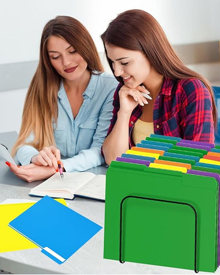 File Folder, HERKKA 30 Pack 1/3 Cut Tab File Folders, Colored File Folders Designed for Office and Classroom Use, Letter Size, Assorted 6 Colors