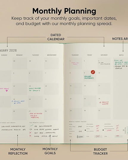 Dated, 2026 Planner, 8.5" x 11" - The #1 Productivity Planner to Achieve Your 2026 Goals - Planner 2026-2027 by PRODUCTIVITY STORE (A4, TEAL)