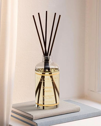 COCORRÍNA Reed Diffuser Refill - Cashmere Vanilla 6.7 Fl.oz Reed Diffuser Refill with 8 Sticks