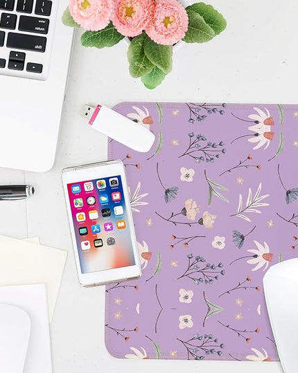 Flower Square Mouse Pad,Non-Slip Rubber Base Mouse Pad,Home Office Decoration Desktop Accessory,Laptop Mouse Pad for Office Laptops,9.4x7.8x0.12inch 10