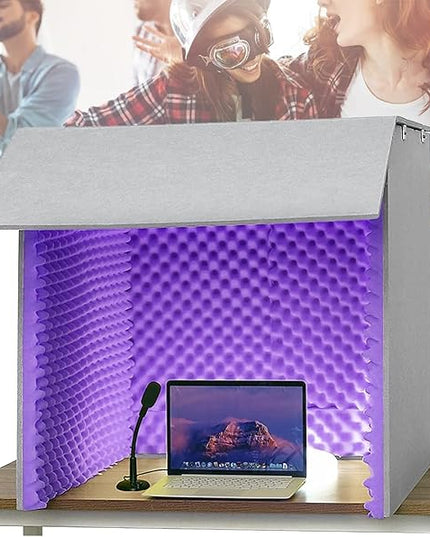 Portable Sound Recording Vocal Booth Box,Desktop Soundproof Cover,Isolation Booth,Sound Absorbing Shield,sound Proof Foam Panels To Filter Vocal,studio Booth,isolation Booth,portable Recording Studio