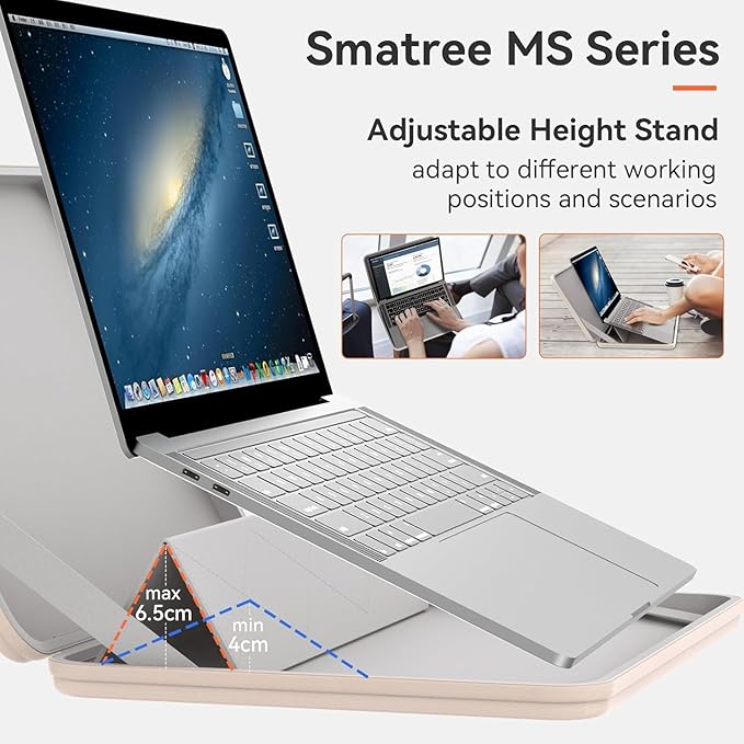 Smatree MS24T Hard EVA Protective Sleeve with Stand Compatible for 11.6 inch Lenovo 500e/500w/300w Gen 3/2, Lenovo 300e Gen2/3/Chromebook 2nd Gen, for 12.3 inch ThinkPad X12 Detachable Sleeve,White