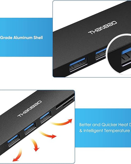 USB C Hub Multiport Adapter USB C Dongle for MacBook Pro, 7 in 1 Dongle USB-C to HDMI, 3 USB 3.0 Ports, SD/TF Card Reader Compatible for MacBook Pro, XPS More Type C Devices