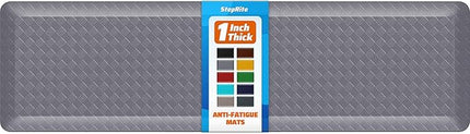StepRite 1” Thick Kitchen Mats for Floor, Anti Fatigue Kitchen Rugs, Non-Slip,Heavy Duty Waterproof Kitchen Rug, Standing Desk Mat, Gifts for Friends, Family, Home, Kitchen, Office (72" x 20", Grey)