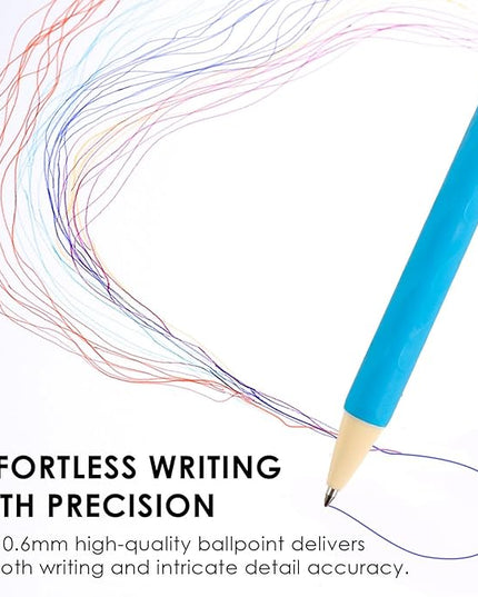 Grabie Erasable Gel Pens, 9 Colors Erasable Pens Multicolor, Make Mistakes Disappear, 0.6mm Medium Point Rollerball Tip Colored Pens for Drawing Writing Planner, Smooth Writing (Whimsical Whirls)